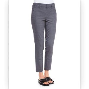 VINCE | SIDE STRAPPING PANTS IN HEATHER GRAY WOOL SIZE 6